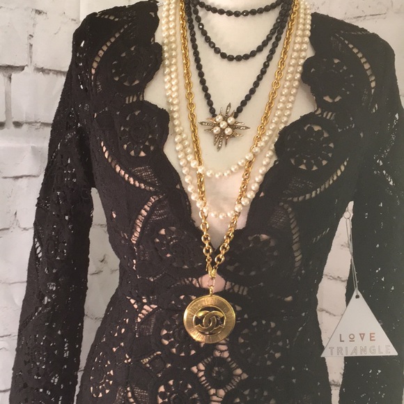 Love Triangle Dresses & Skirts - Love Triangle Black Lace Dress